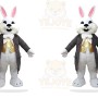 Gray Rabbit Mascot Costume