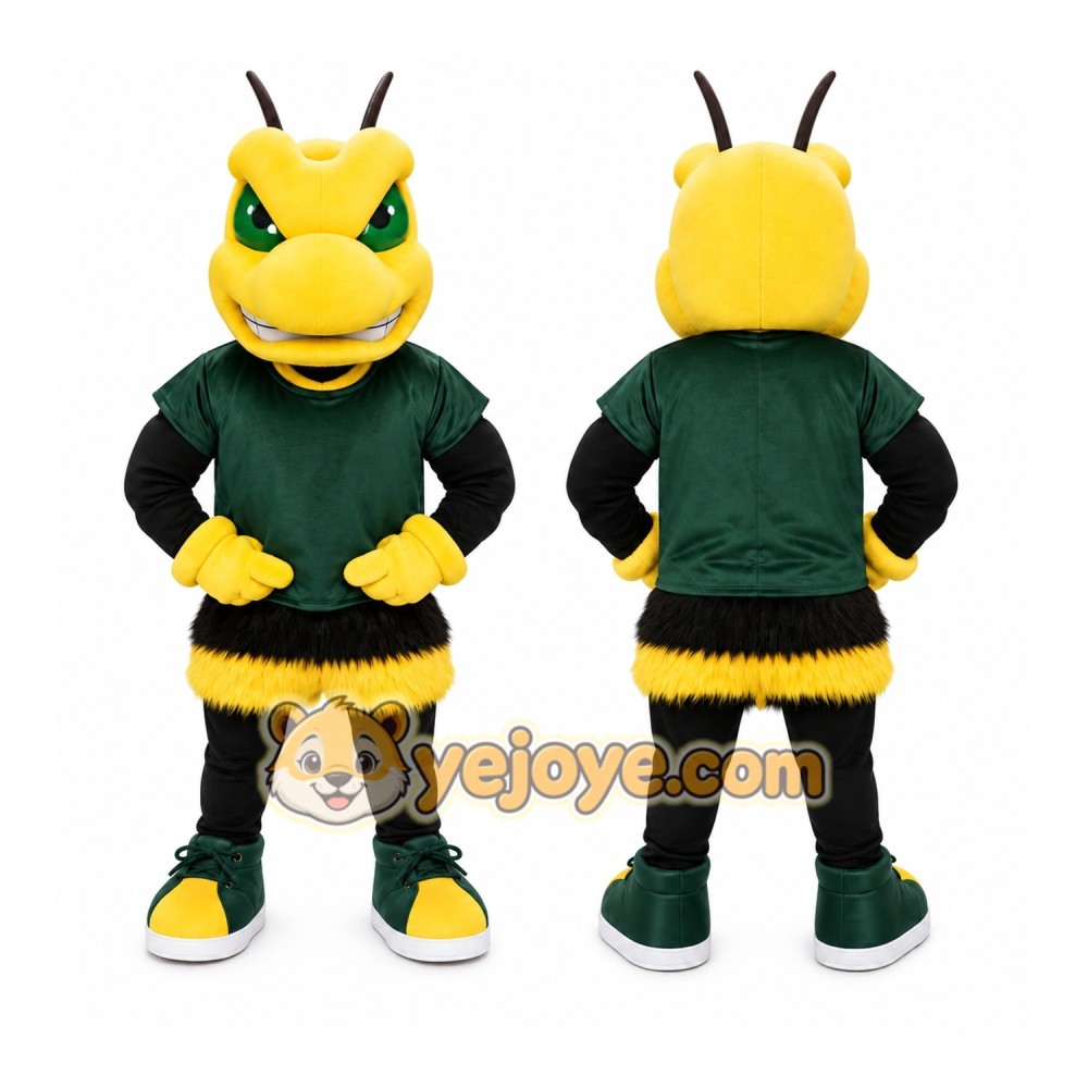 Black Yellow Hornet Mascot Costume Black Yellow Hornet Mascot Costume