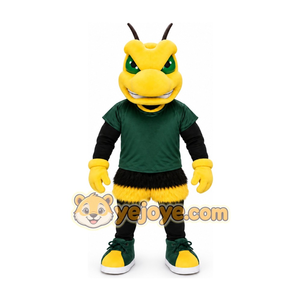 Black Yellow Hornet Mascot Costume Black Yellow Hornet Mascot Costume
