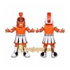 Orange Warrior Mascot Costume