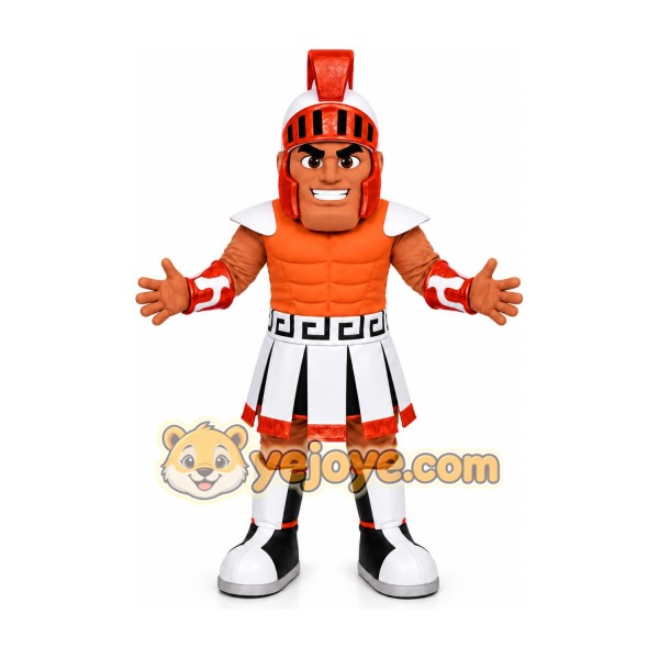 Orange Warrior Mascot Costume