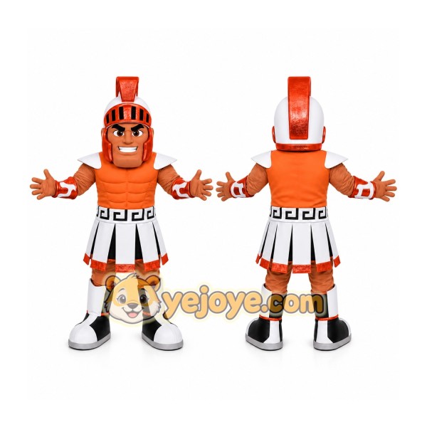 Orange Warrior Mascot Costume