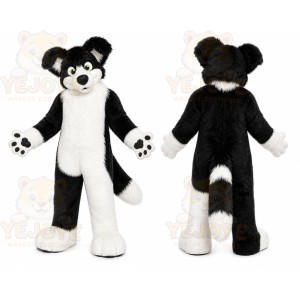 Black Husky Dog Mascot Costume