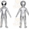 Silver Alien Mascot Costume