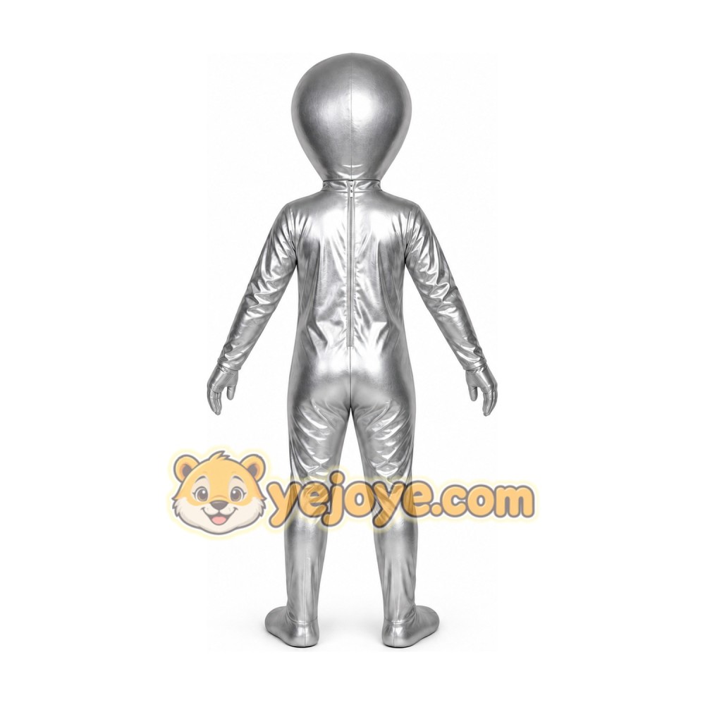 Silver Alien Mascot Costume
