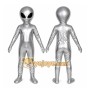 Silver Alien Mascot Costume
