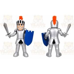 Silver Knight Mascot Costume