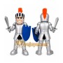Silver Knight Mascot Costume