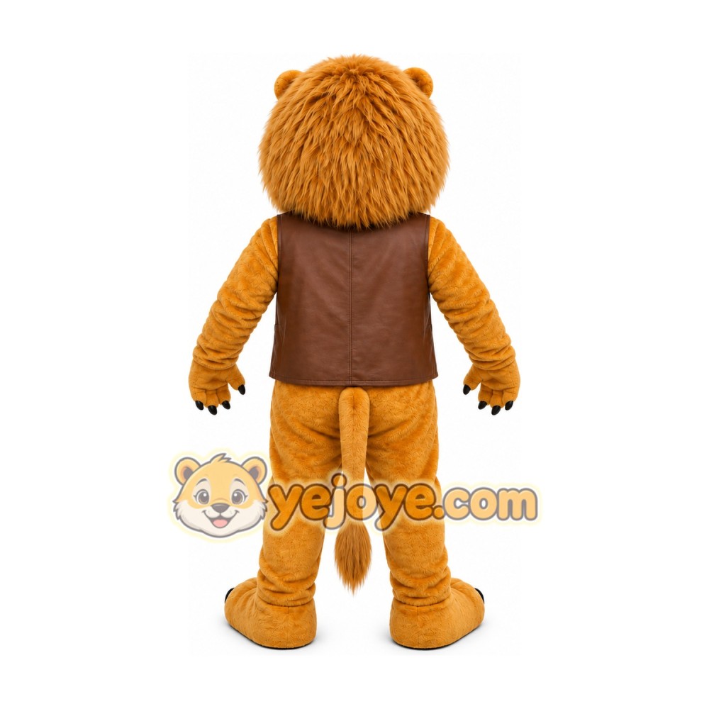 Tan Lion Mascot Costume