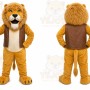 Tan Lion Mascot Costume
