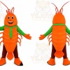 Orange Lobster Mascot Costume