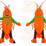 Orange Lobster Mascot Costume