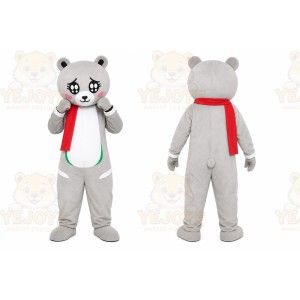Grey Bear Mascot Costume