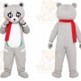 Grey Bear Mascot Costume