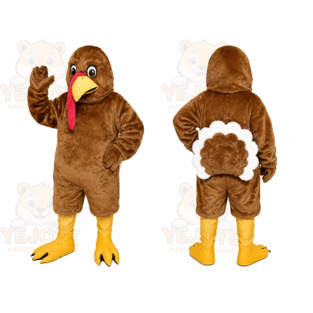 Brown Turkey Mascot Costume