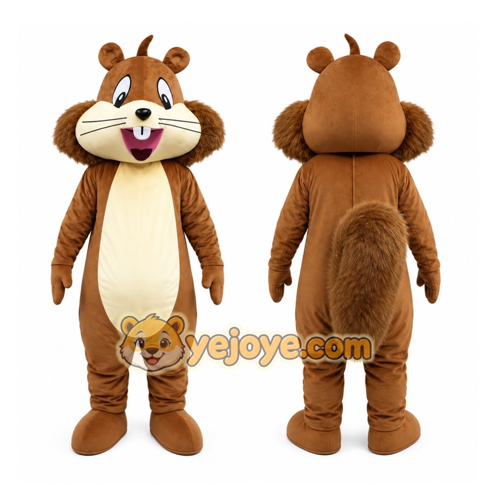 Brown Squirrel Mascot Costume Brown Squirrel Mascot Costume