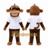 Monkey White Shirt Mascot Costume Monkey White Shirt Mascot Costume