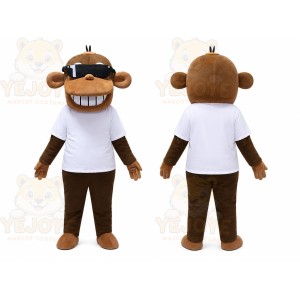 Monkey White Shirt Mascot Costume