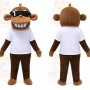 Monkey White Shirt Mascot Costume