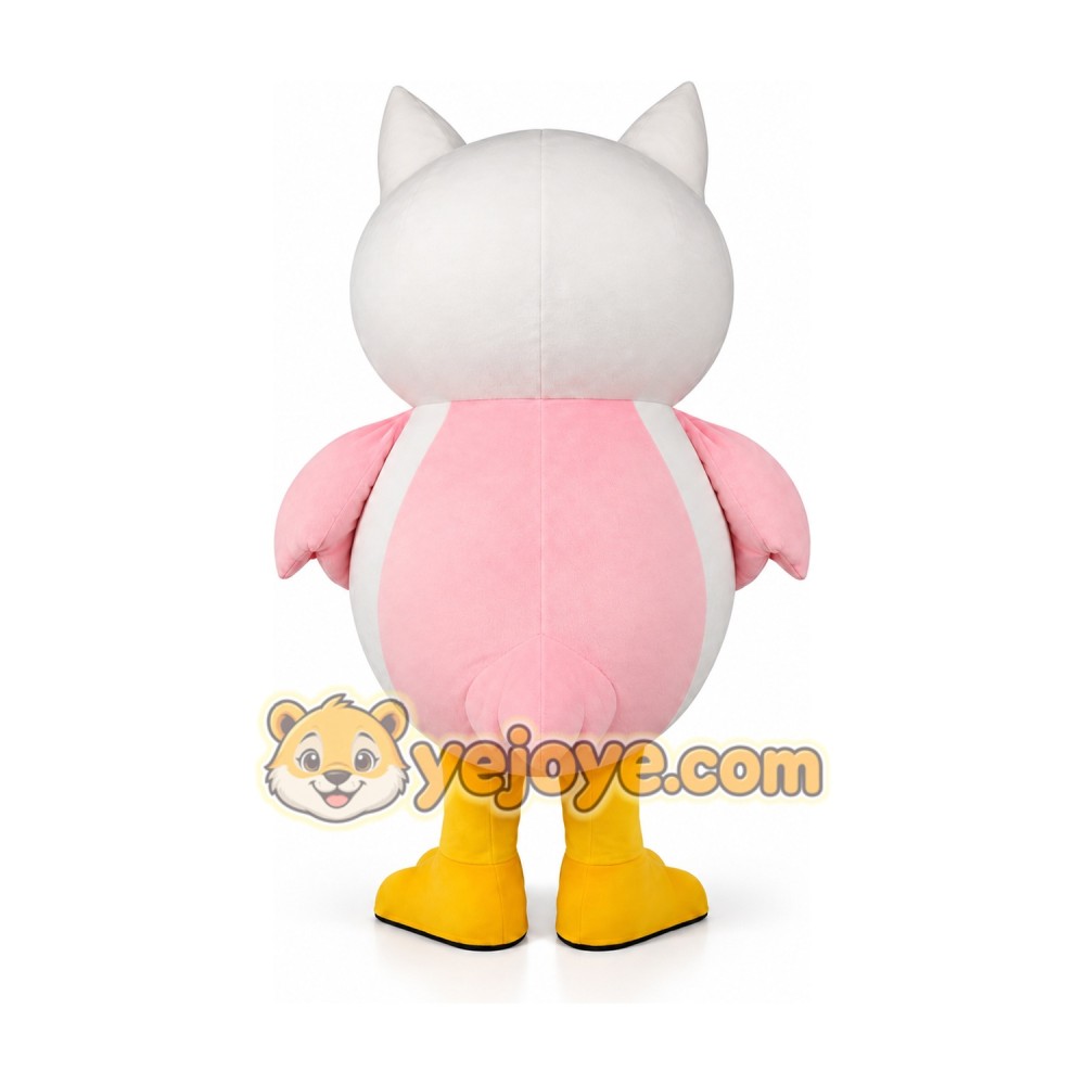 Pink Owl Mascot Costume Pink Owl Mascot Costume