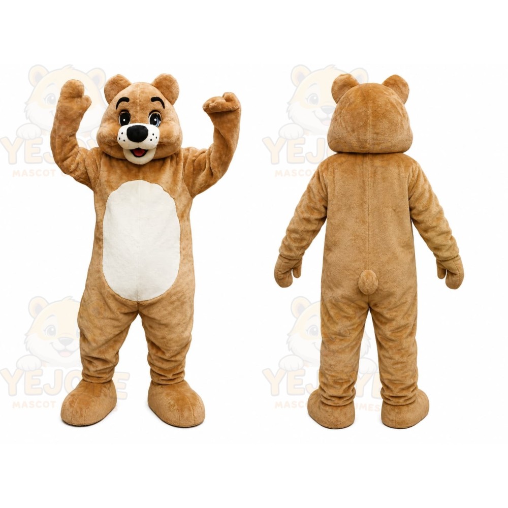 Tan Bear Mascot Costume