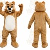 Tan Bear Mascot Costume