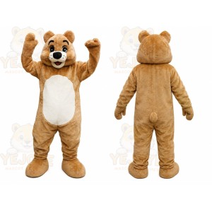 Tan Bear Mascot Costume