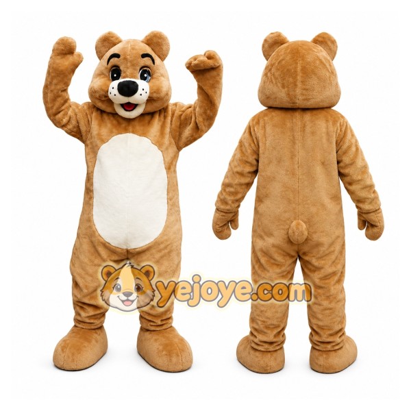 Tan Bear Mascot Costume