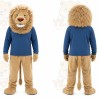 Blue Shirt Lion Mascot Costume