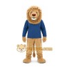 Blue Shirt Lion Mascot Costume