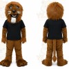 Black Shirt Lion Mascot Costume