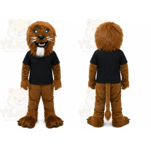 Black Shirt Lion Mascot Costume