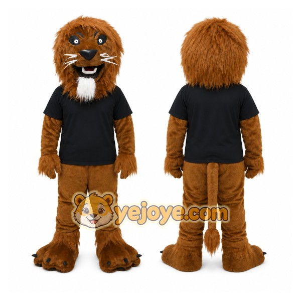 Black Shirt Lion Mascot Costume