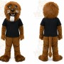 Black Shirt Lion Mascot Costume