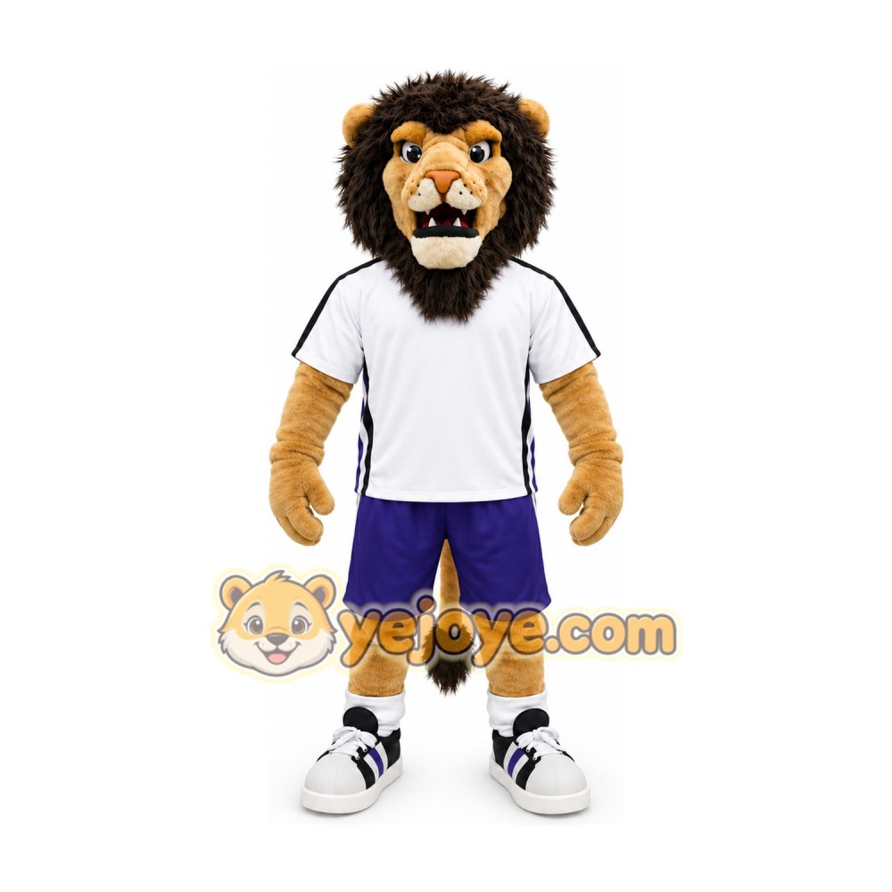 Sporty Lion Boy Mascot Costume
