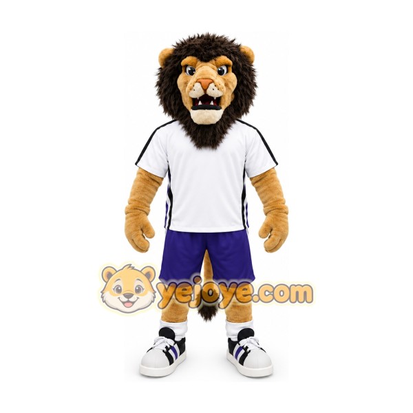 Sporty Lion Boy Mascot Costume