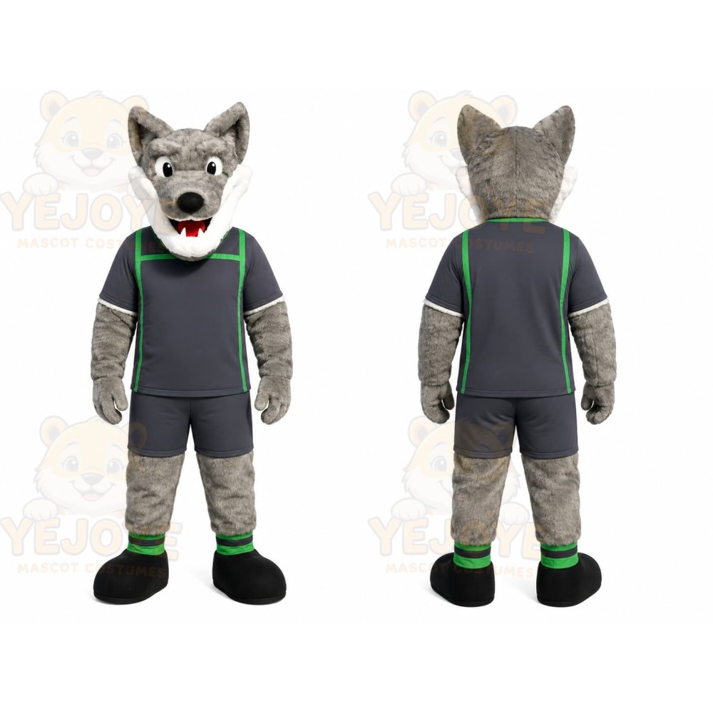 Gray Wolf Mascot Costume