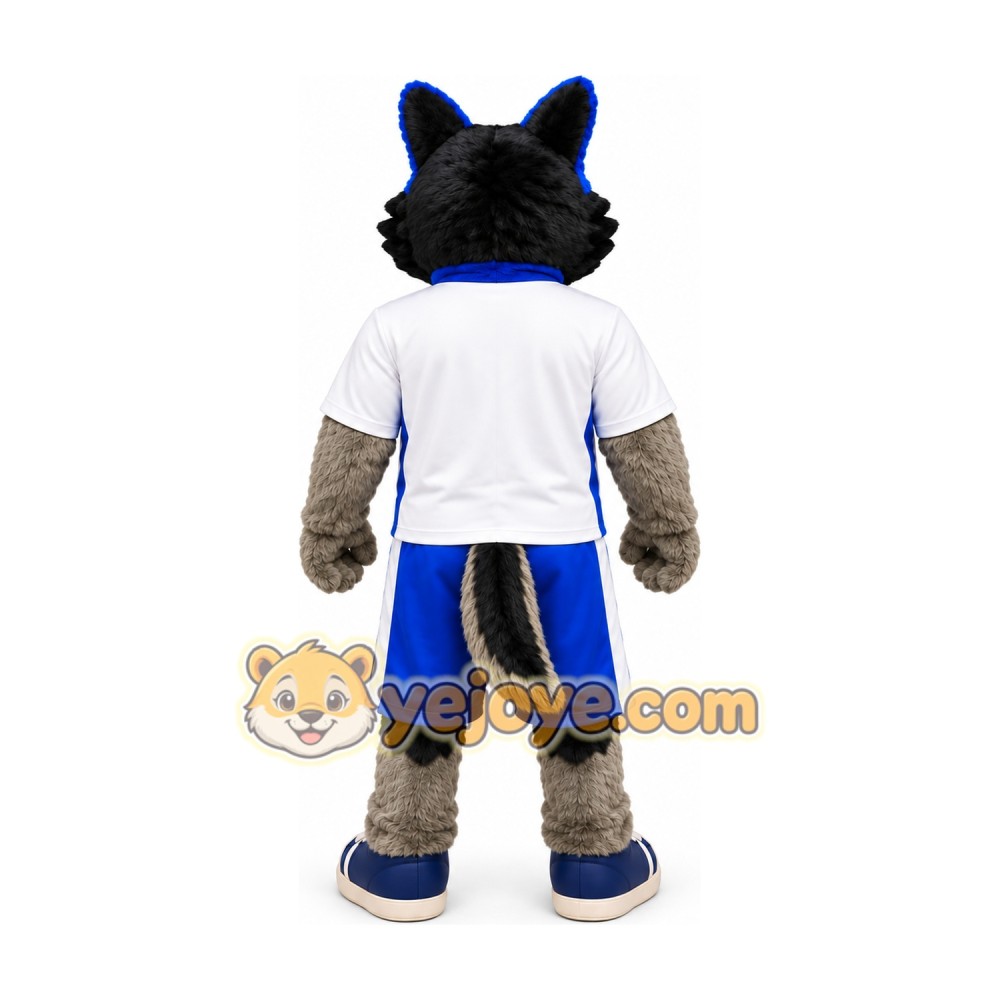 Blue Wolf Mascot Costume Blue Wolf Mascot Costume