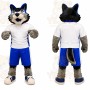 Blue Wolf Mascot Costume