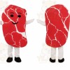 Red Steak Mascot Costume