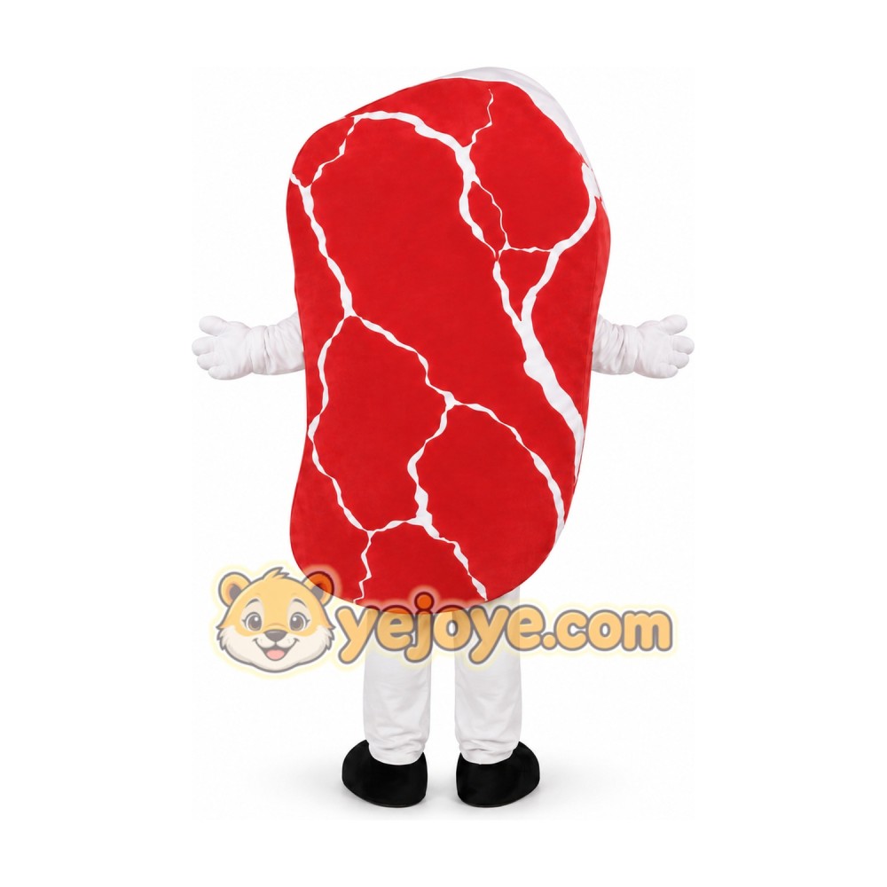 Red Steak Mascot Costume