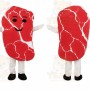 Red Steak Mascot Costume