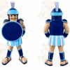 Blue Warrior Knight Mascot Costume
