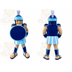 Blue Warrior Knight Mascot Costume