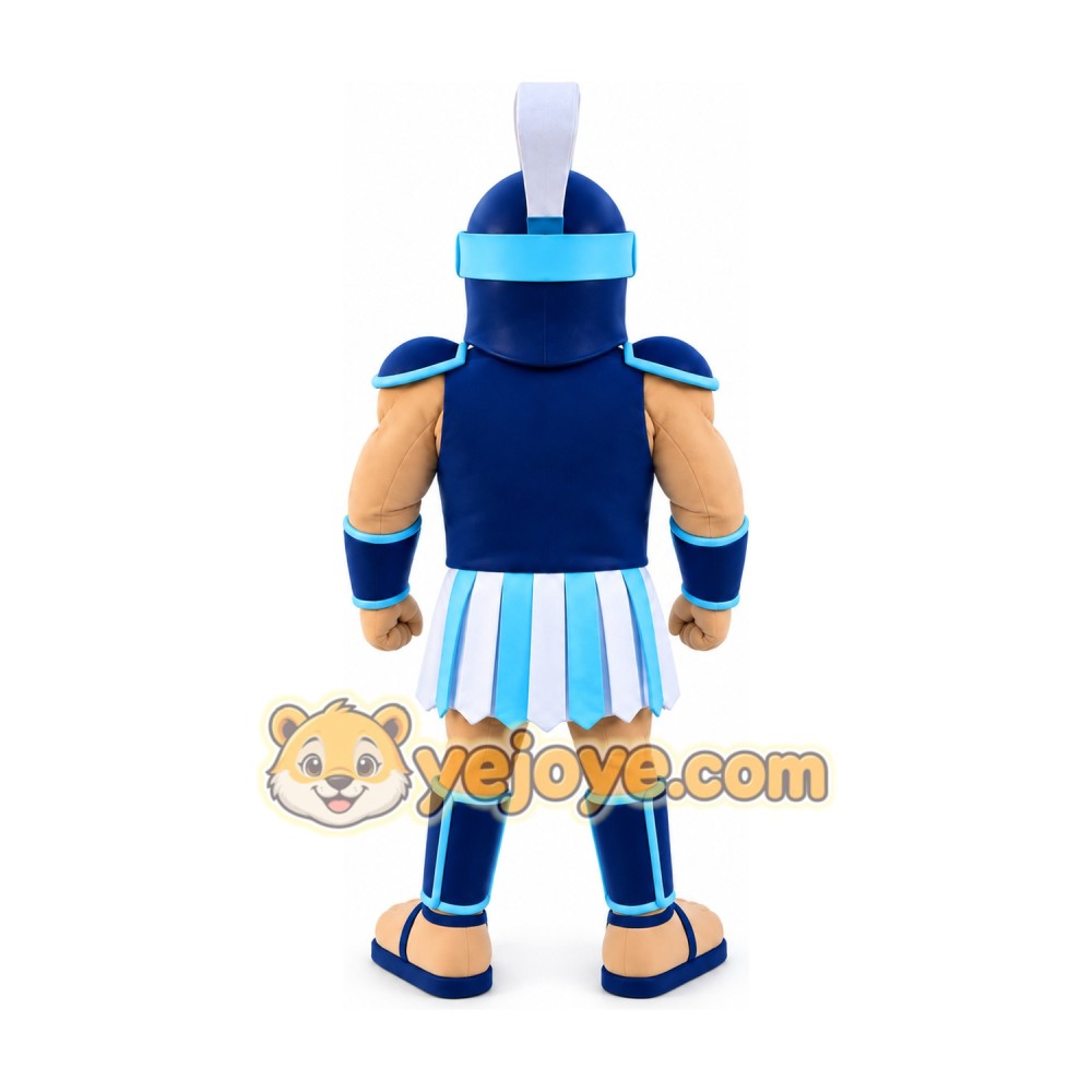 Blue Warrior Knight Mascot Costume Blue Warrior Knight Mascot Costume