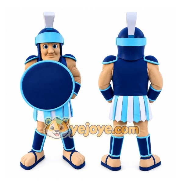 Blue Warrior Knight Mascot Costume