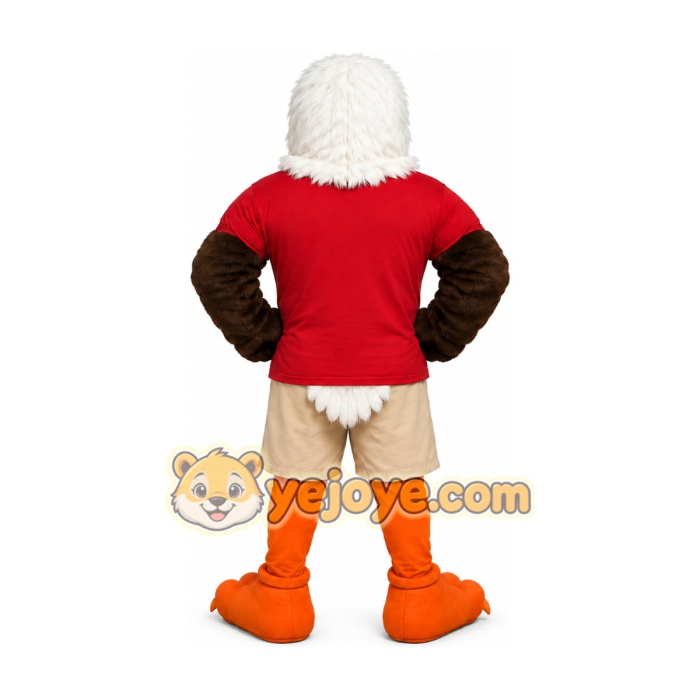 Red Shirt Eagle Mascot Costume Red Shirt Eagle Mascot Costume