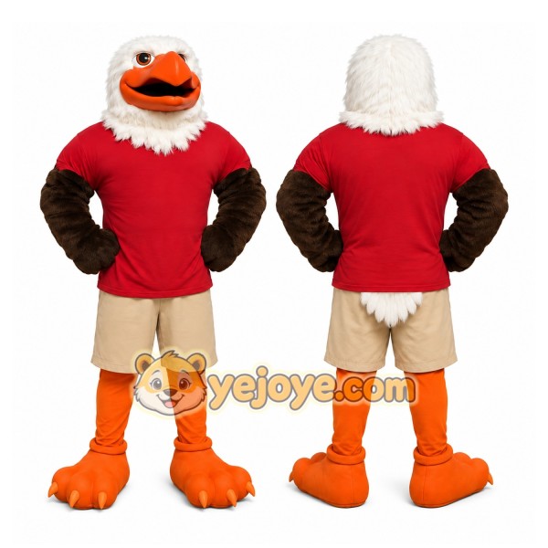 Red Shirt Eagle Mascot Costume