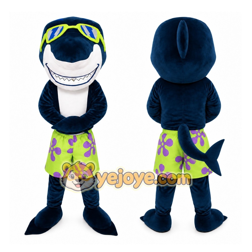 Blue Shark Mascot Costume Blue Shark Mascot Costume
