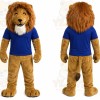 Blue Shirt Lion Mascot Costume